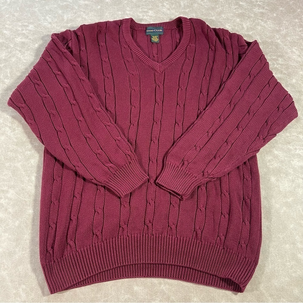 Izod club Men’s 3D knit Pullover Sweater‎ Size XL